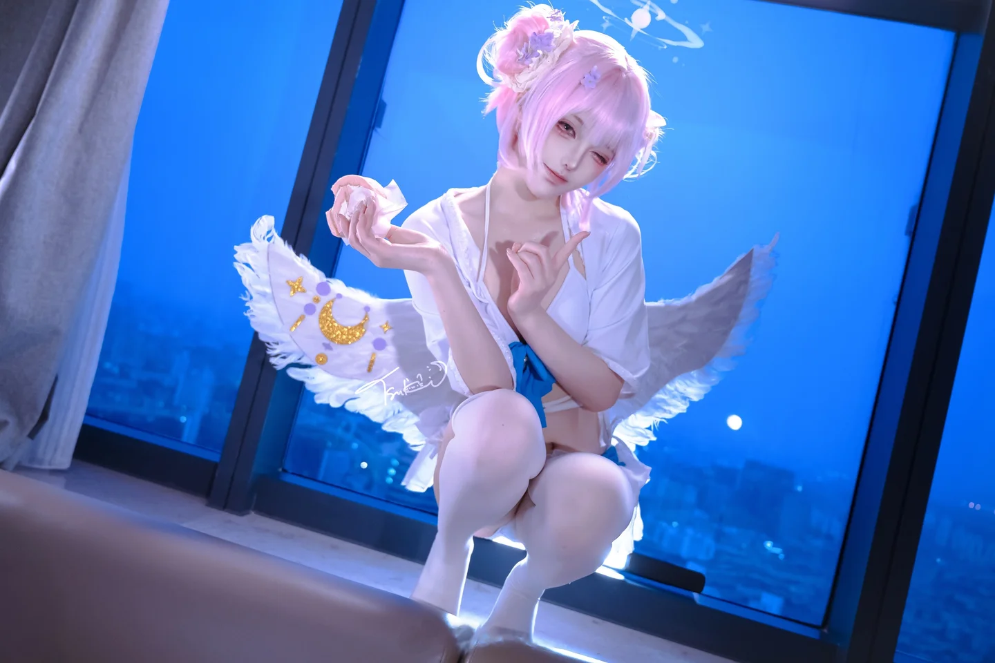 Tsuki_月隐 - 圣园未花 [16P-134MB] tg@simisebaisi 【丝足阁】012.webp